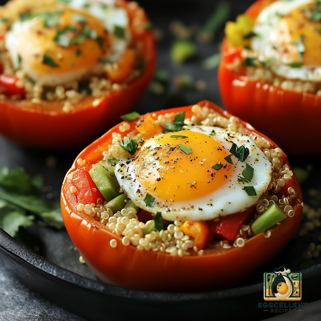 Egg-Stuffed Bell Peppers with Quinoa Recipe