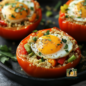 Egg-Stuffed Bell Peppers with Quinoa Recipe