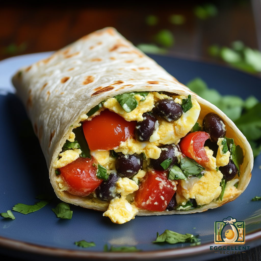 Egg and Black Bean Tortilla Wrap Recipe