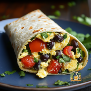 Egg and Black Bean Tortilla Wrap Recipe