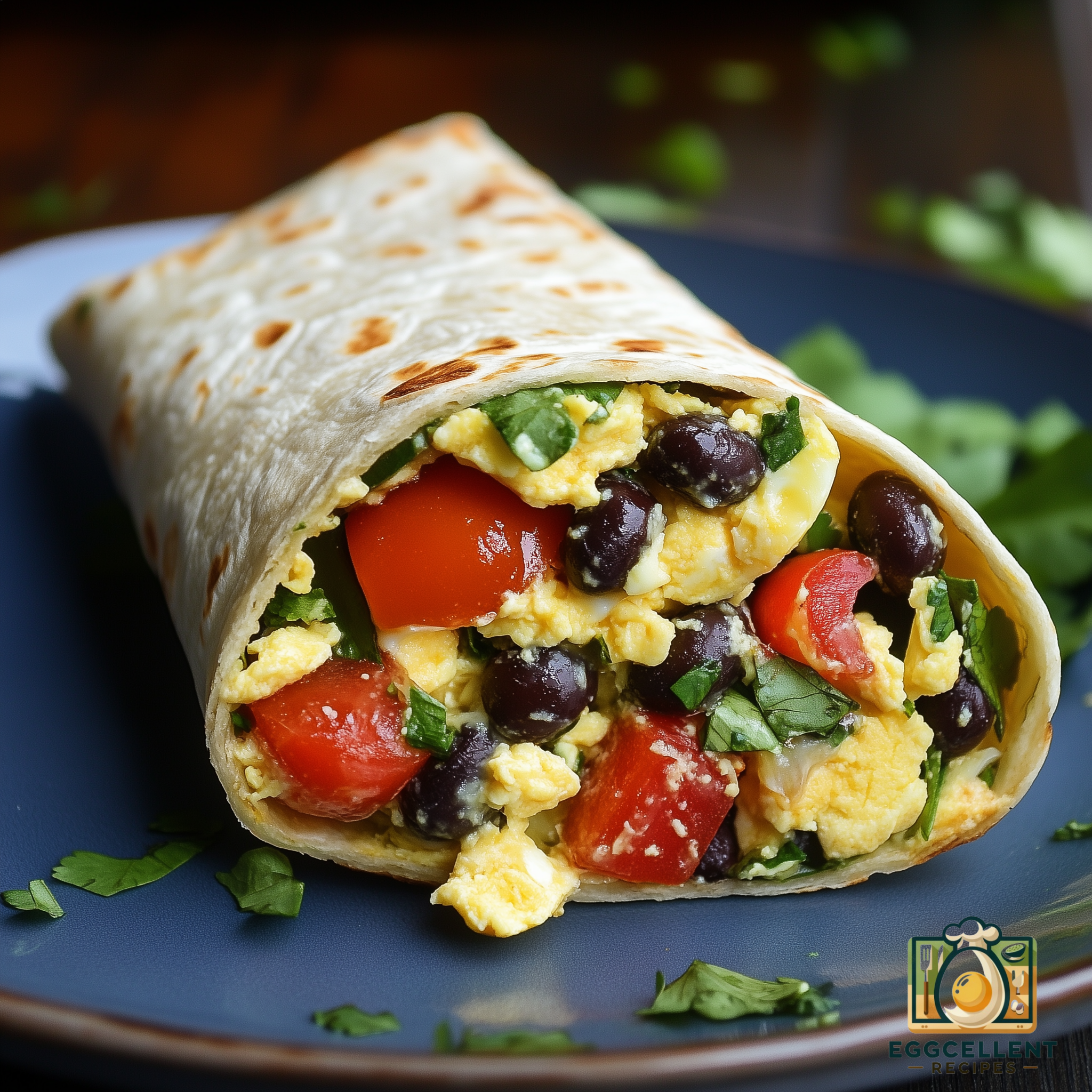 Egg and Black Bean Tortilla Wrap Recipe