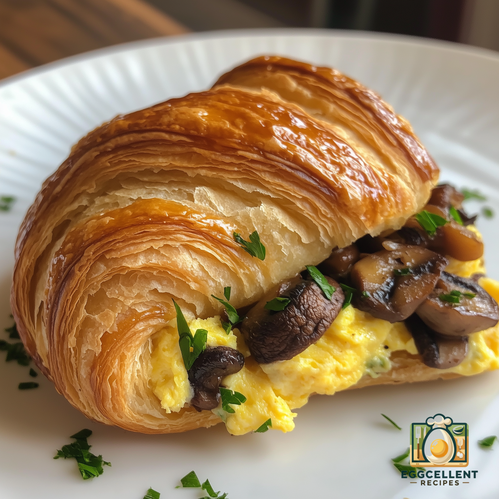 Egg and Mushroom Croissant Recipe