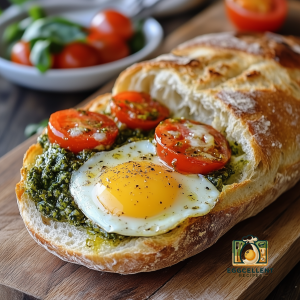 Egg and Pesto Breakfast Ciabatta Recipe