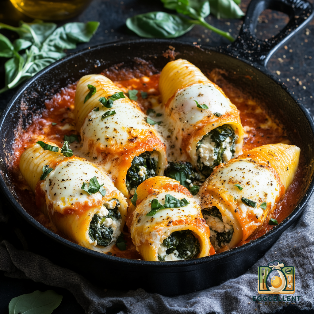 Egg and Spinach Cannelloni Recipe