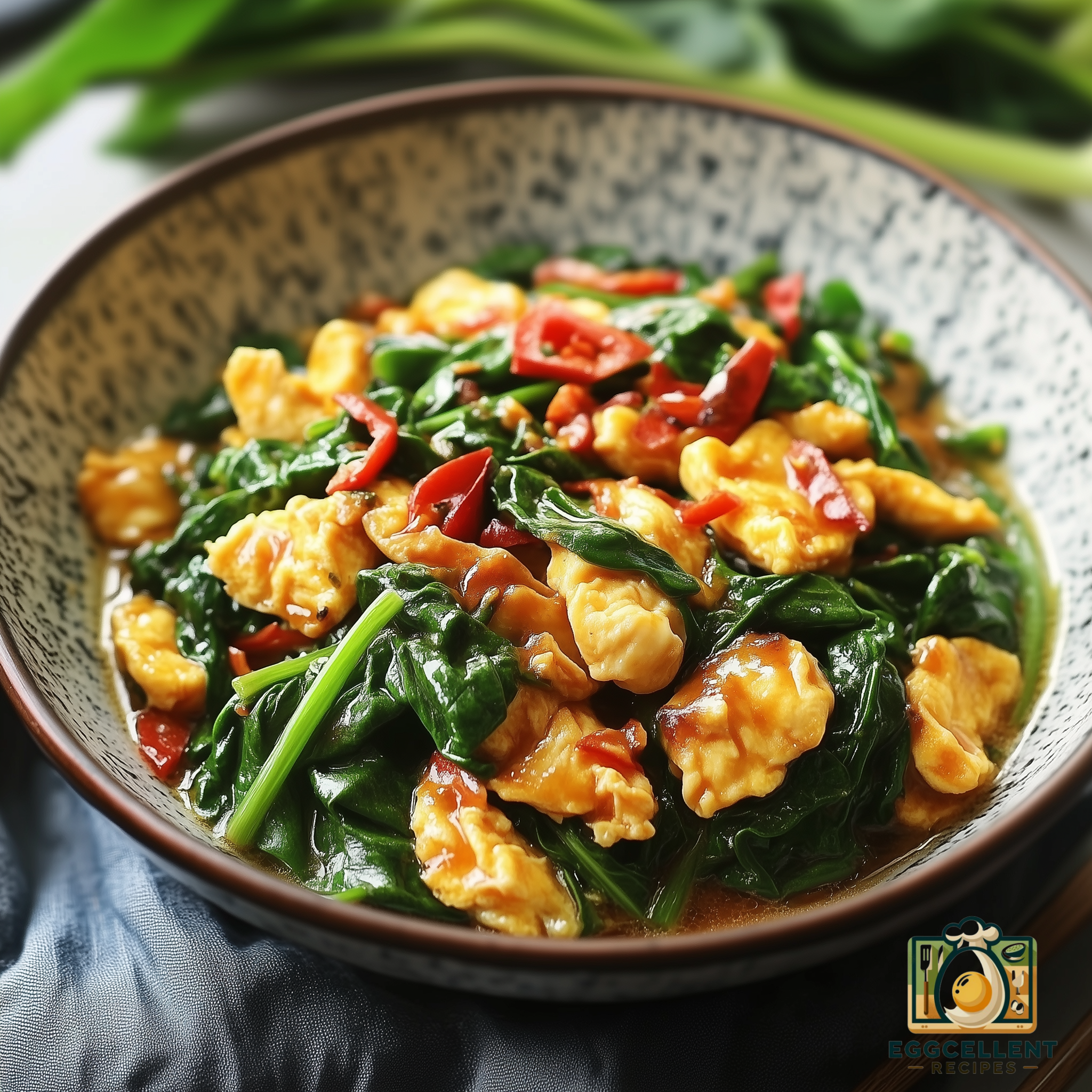 Egg and Spinach Stir-Fry  Recipe