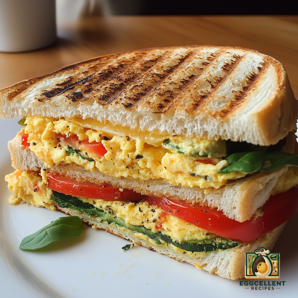 Egg and Veggie Breakfast Panini Recipe