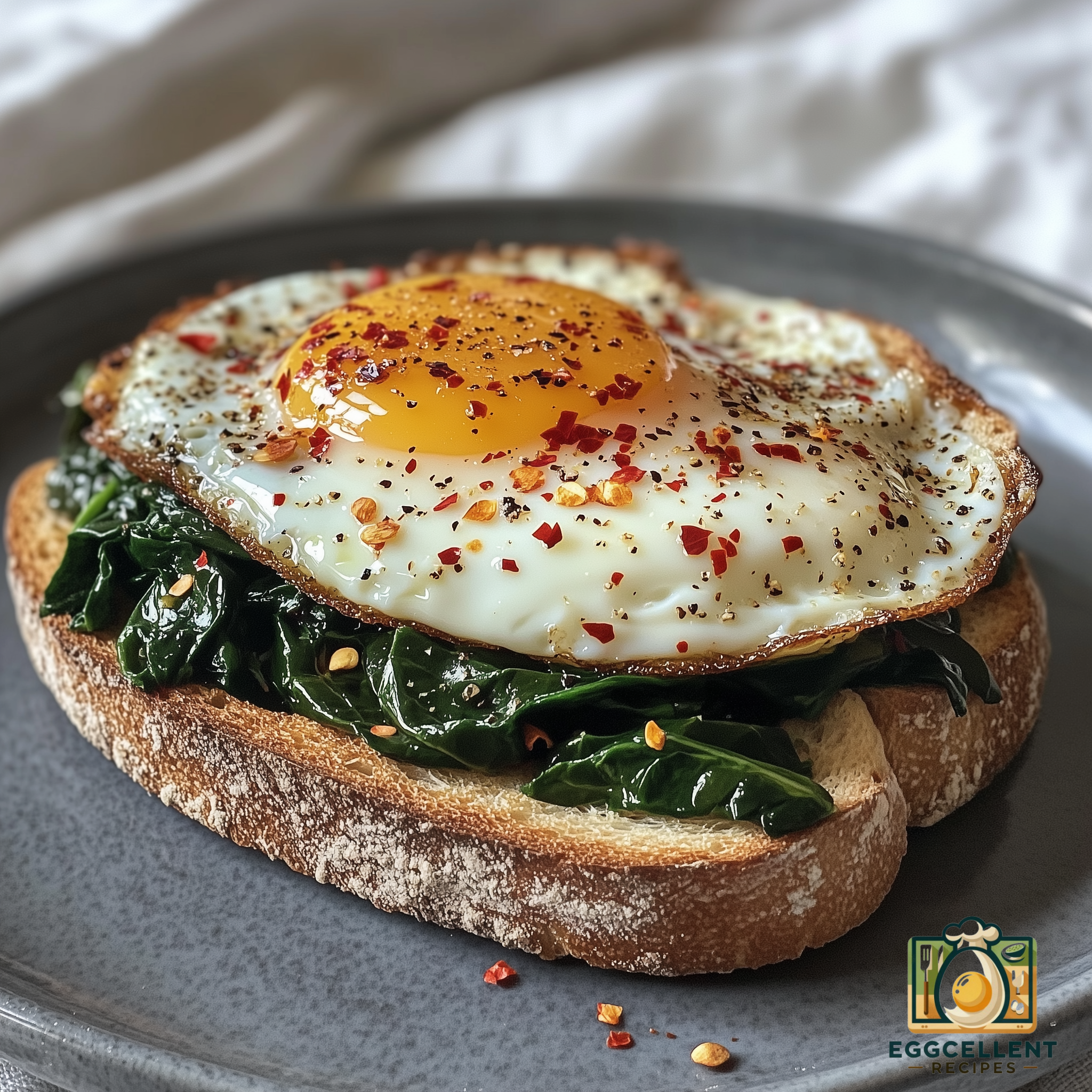 Spicy Egg and Spinach Sandwich Recipe