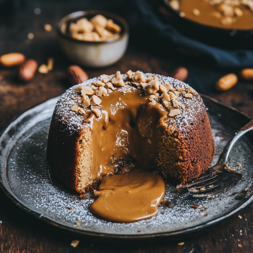 Molten Peanut Butter Cake