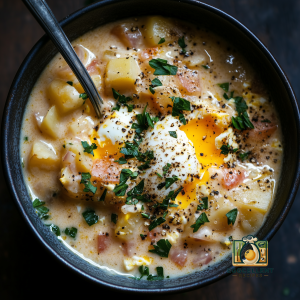 Creamy Potato & Egg Chowder  Recipe