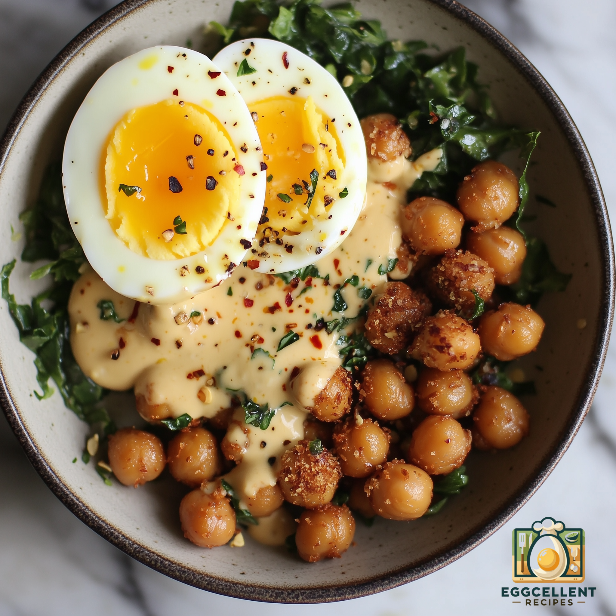 Crispy Chickpea & Egg Salad Recipe