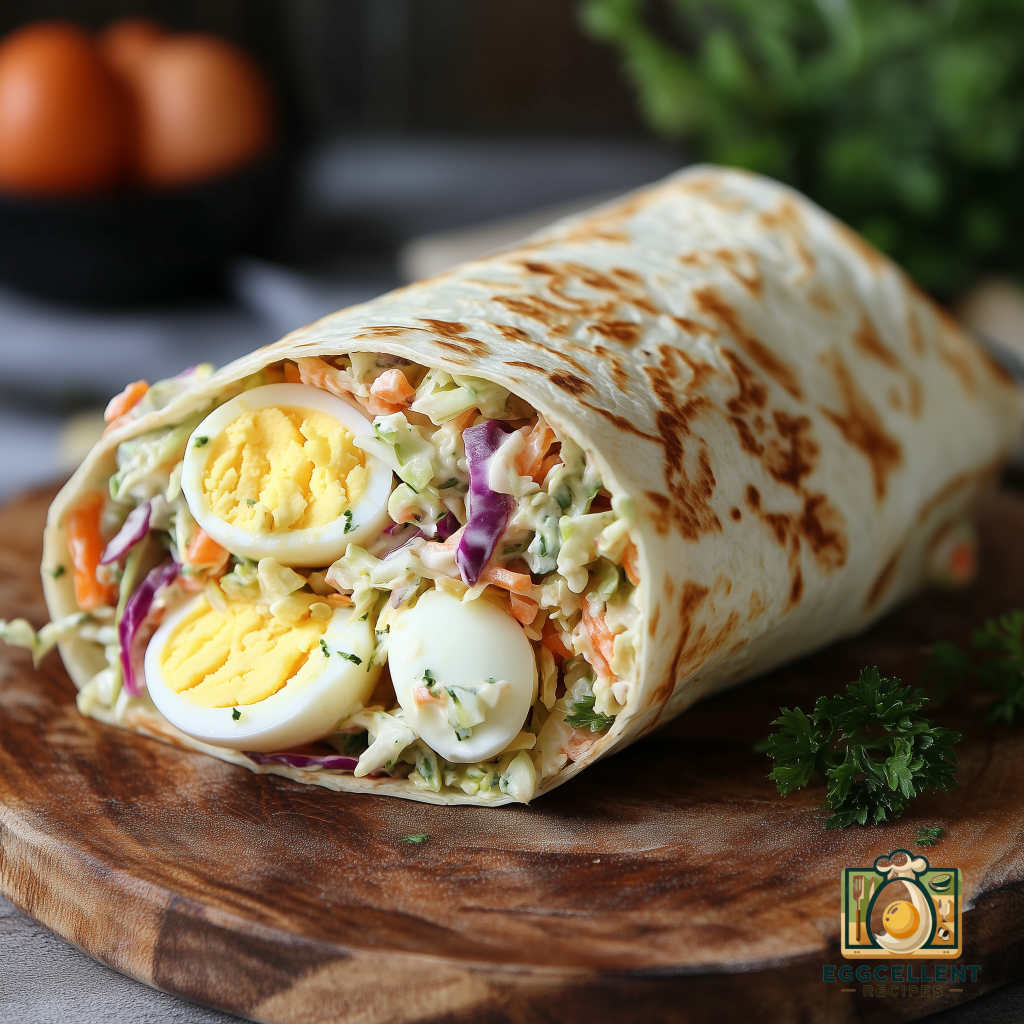 Egg & Coleslaw Wrap Recipe