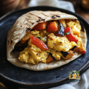 Egg & Veggie Pita  Recipe