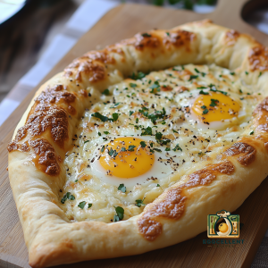 Khachapuri (Georgian Cheese Bread with Egg)  Recipe