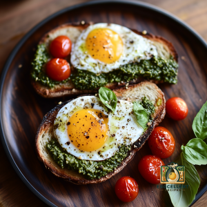 Pesto & Egg Tartine Recipe