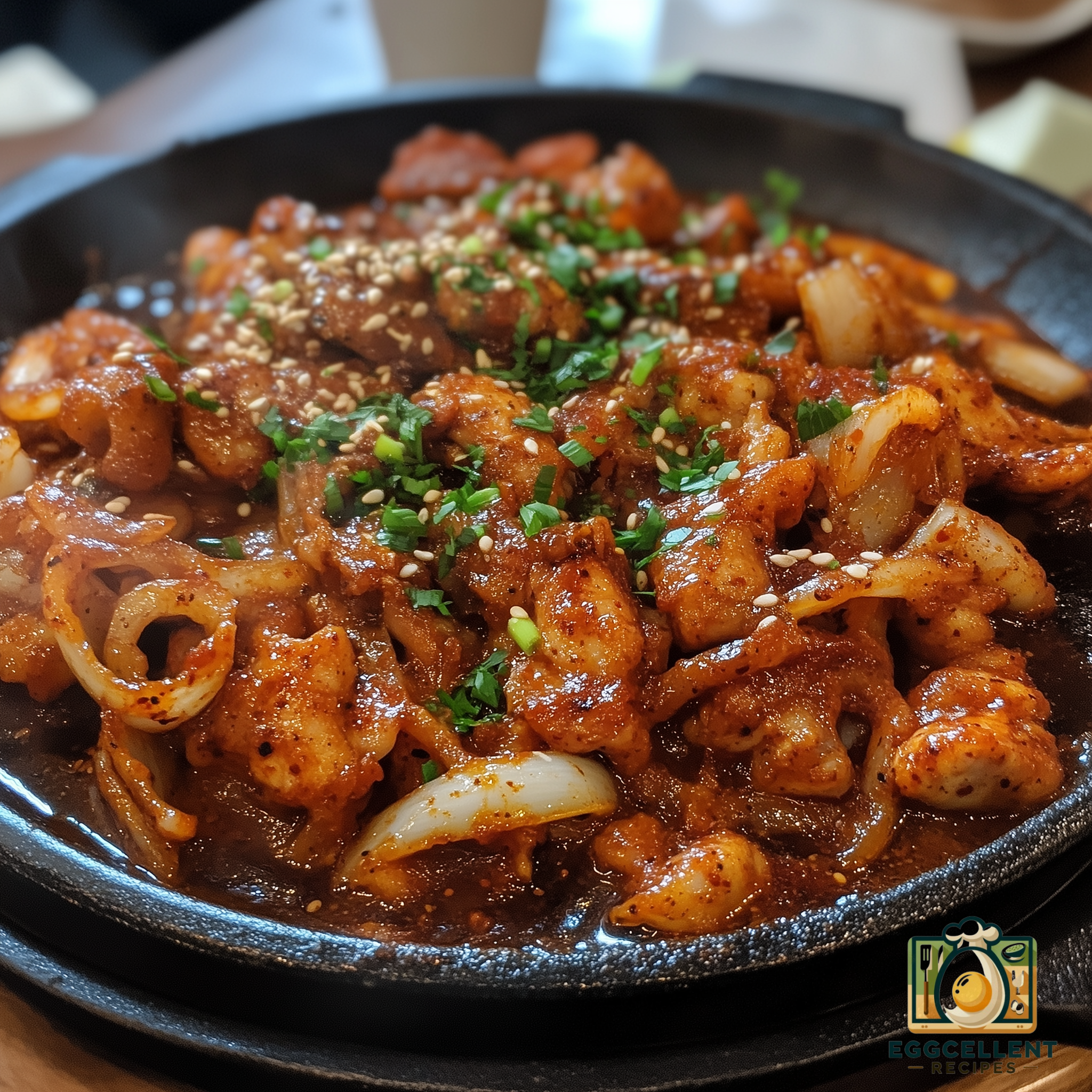 Dakgalbi (Korean spicy chicken) Recipe