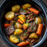 Crockpot Beef Potatoes and Carrots Recipe