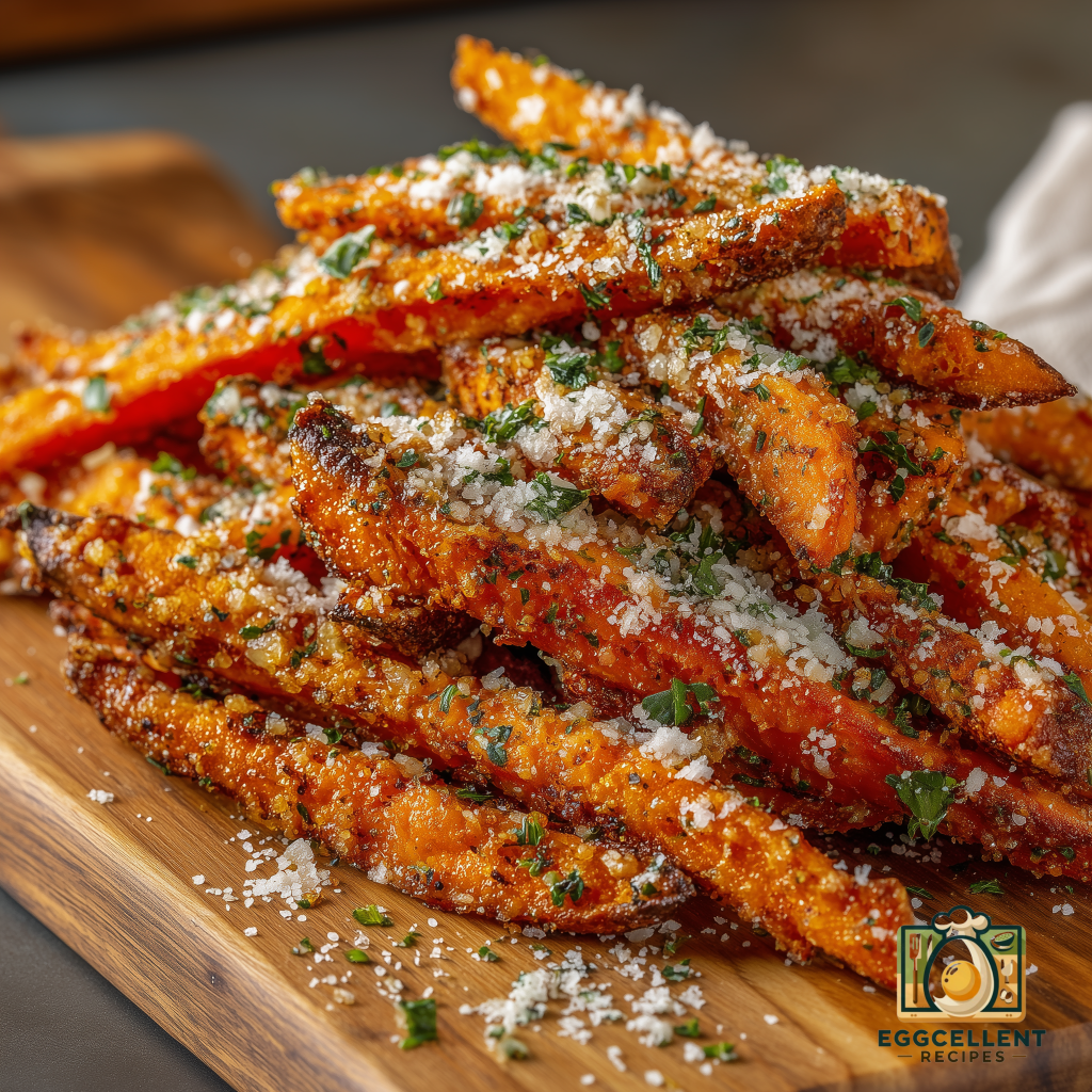 Garlic Parmesan Sweet Potato Fries Recipe