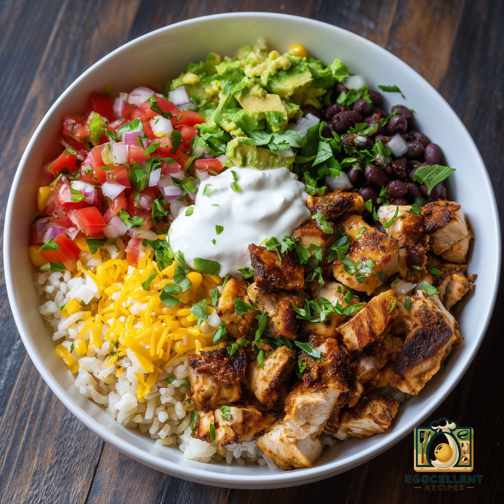 Healthy Chicken Burrito Bowls Recipe