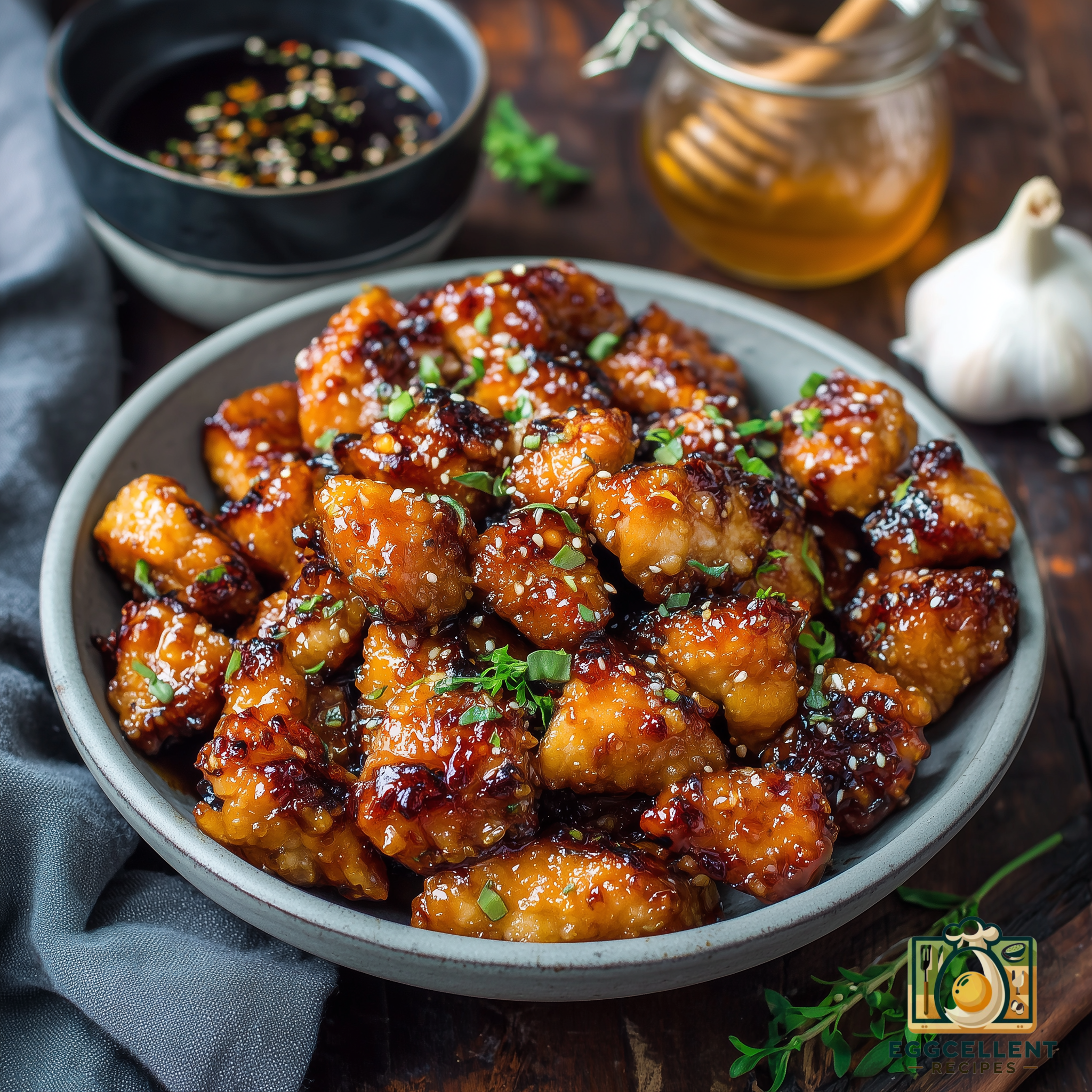 Honey Garlic Chicken Bites Recipe