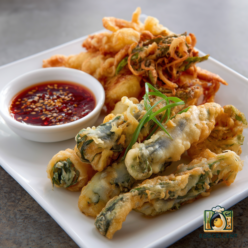 Korean-style tempura (fried vegetables, squid, or seaweed rolls) Recipe