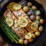 One-Pan Lemon Garlic Salmon Recipe