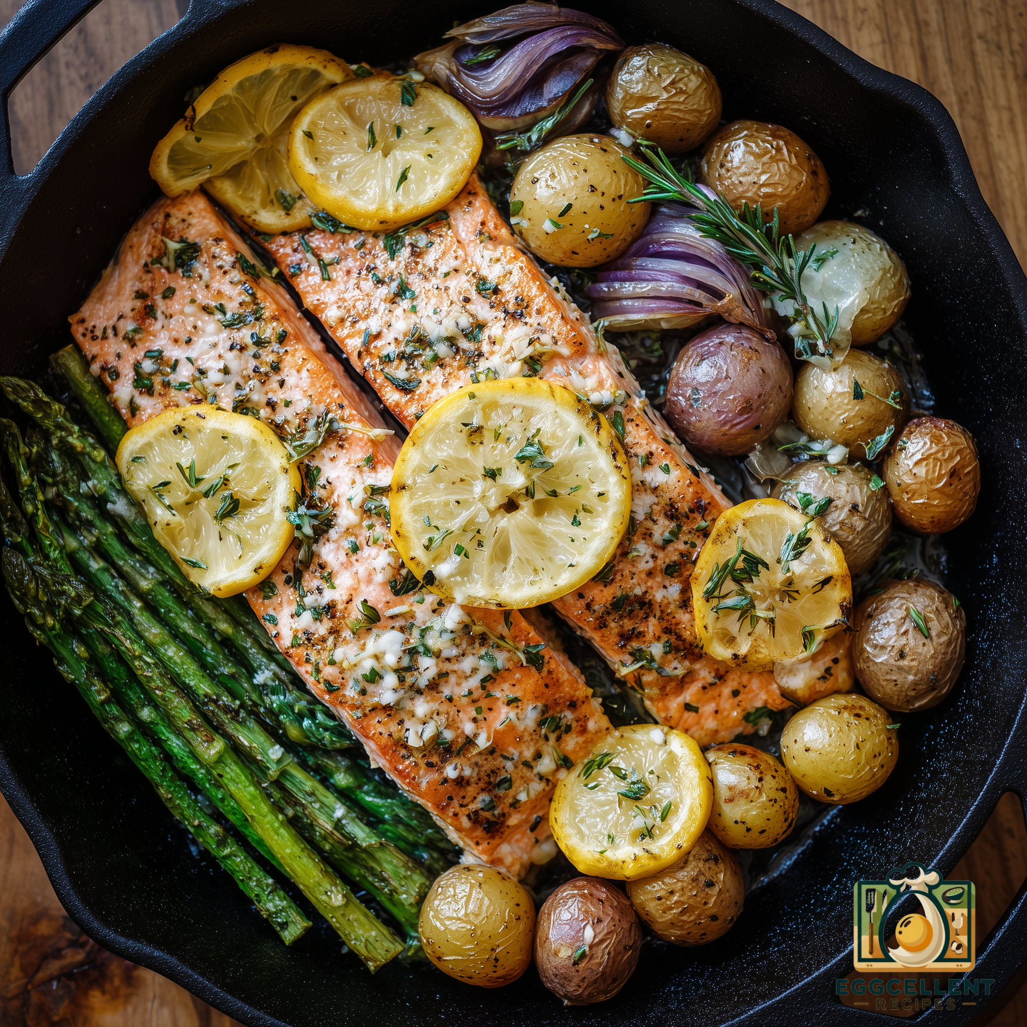 One-Pan Lemon Garlic Salmon Recipe