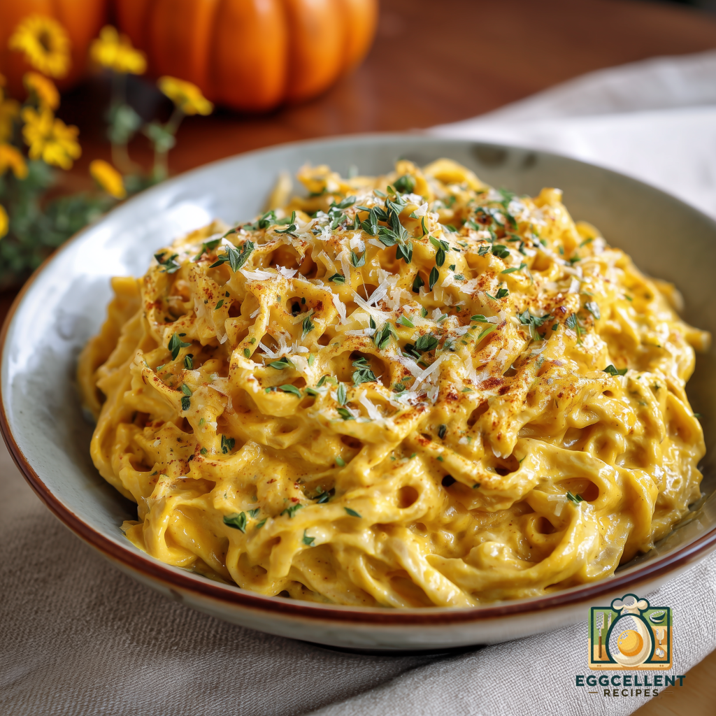Pumpkin Alfredo Pasta Recipe