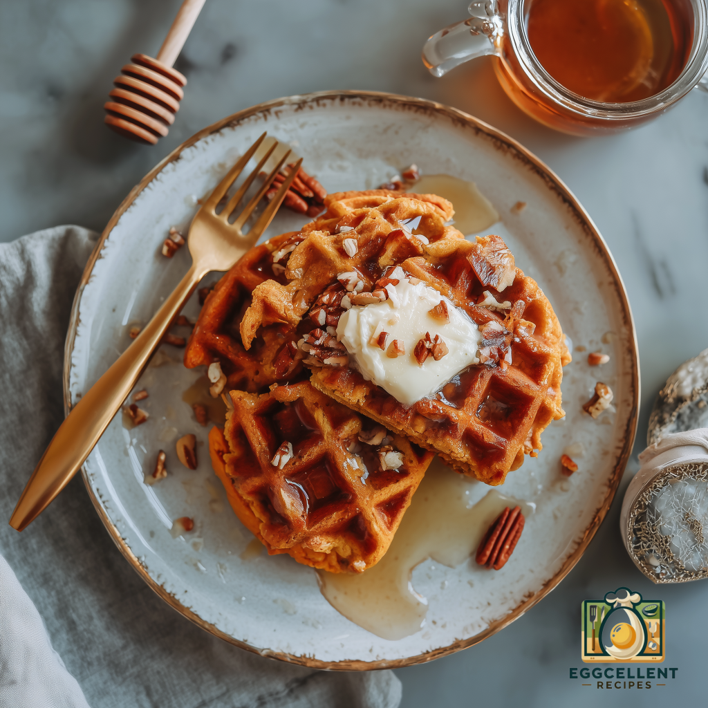 Sweet Potato Waffles with Honey Butter Recipe